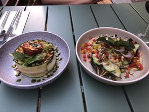 Main dishes  at Le Potager de Charlotte in Paris