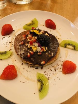 Chocolate pancake 12€? 🤔 at Le Potager de Charlotte in Paris