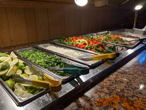 Vegan buffet at Mi Ranchito Grill in South Salt Lake