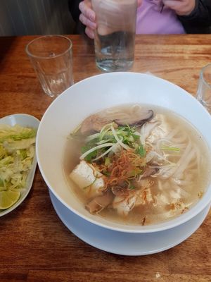 Rice noodle soup at VG Wok - Port Arthur in Turku