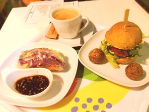 Spring Roll, Burger Bites, Savory Bites and Coffee  at Shanti in Pula