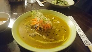 Very tasty soup! at El Buda Profano in Arequipa