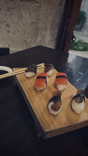 Nigirizushi sampler  at El Buda Profano in Arequipa