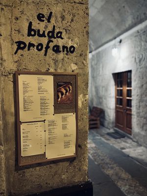 Entrance   at El Buda Profano in Arequipa