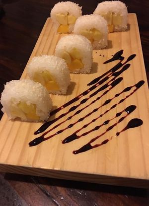 Mango sushi  at El Buda Profano in Arequipa