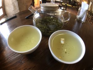Green tea  at El Buda Profano in Arequipa
