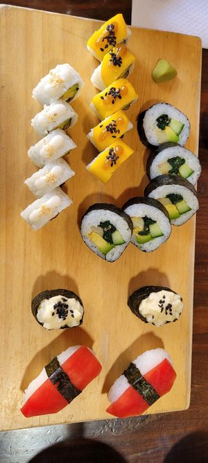 Sushi selection from the set for 2 at El Buda Profano in Arequipa