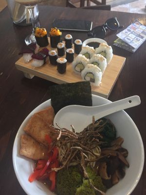 Ramen and sushis  at El Buda Profano in Arequipa