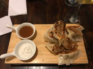 Gyoza at El Buda Profano in Arequipa