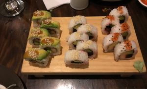 Sushi rolls at El Buda Profano in Arequipa