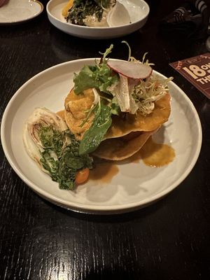 Vegan version of the Huevos Motuleños Entree dish!   at Mayan Cafe in Louisville