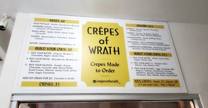 Menu at Crepes of Wrath in Redlands