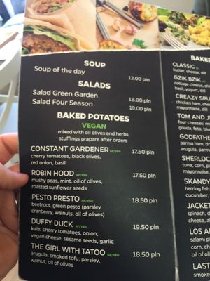Loads of Vegan Options at Warsaw Potato in Warsaw