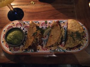 tacos with mushrooms at Frida in Warsaw