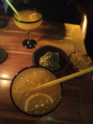 margaritas and guac at Frida in Warsaw