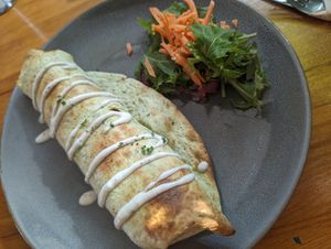 Cauliflower wrap at Potpourri Vegetarian Cafe in Dunedin