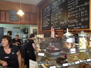 the counter at Potpourri Vegetarian Cafe in Dunedin