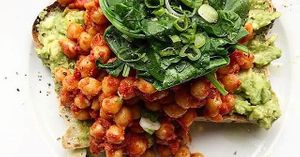 avo, chickpeas on toast at Espresso Library in Cambridge