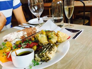 Vegan tapas! So good ?  at Espresso Library in Cambridge