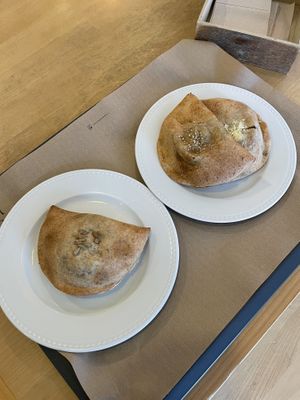 empadas lentils, tofu and seitan. 2€ each  at BE U in Ericeira