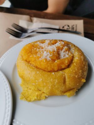 Pastry with pumpkin and coconut, delicious! at BE U in Ericeira