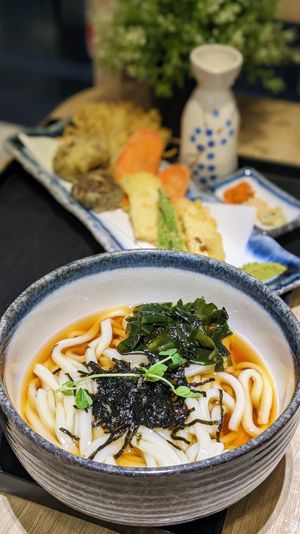 Hiyashi Udon Tempura Teishoku at Greendot 绿一点 - Raffles Place in Central Singapore