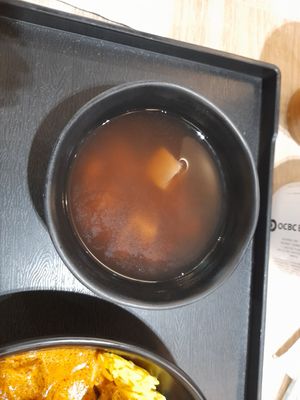 Lotus root soup at Greendot 绿一点 - Raffles Place in Central Singapore