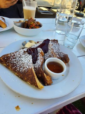 Jalapeño Cheddar French Toast- Only on Brunch Menu (delicious!!l) at Little Pine in Los Angeles