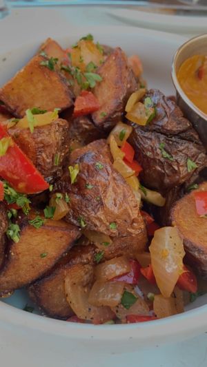 Crispy potatoes  at Little Pine in Los Angeles