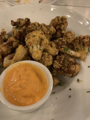 Cauliflower bites, amazing!  at Little Pine in Los Angeles