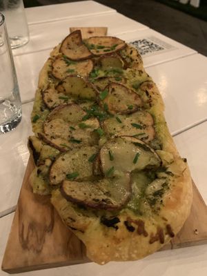 Pesto Pizza, the star of the show!  at Little Pine in Los Angeles