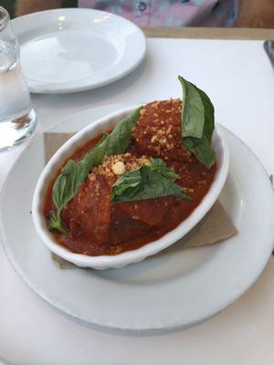 Meatball special at Little Pine in Los Angeles