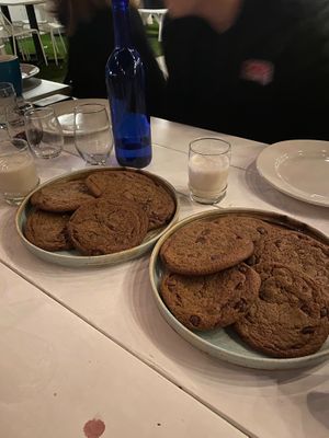The cookies and milk are so yummy!!! Feels like such a treat! at Little Pine in Los Angeles