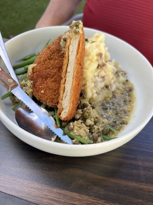 Panko crusted picatta  at Little Pine in Los Angeles