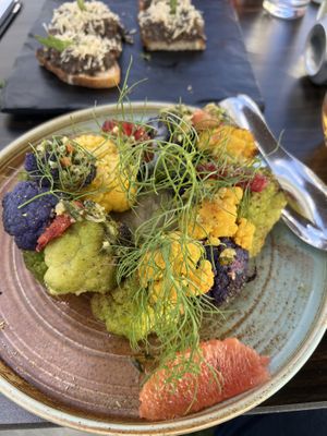 Roasted cauliflower   at Little Pine in Los Angeles