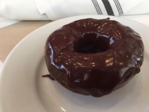 chocolate glazed doughnut  at Little Pine in Los Angeles