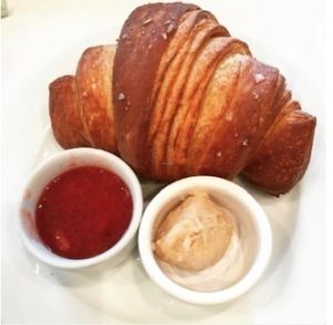 Croissant with strawberry jam and maple butter. Heavenly.  at Little Pine in Los Angeles