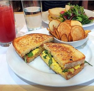 Sooo ready for some amazing vegan eggsalad sandwich brunch wonderfulness  at Little Pine in Los Angeles