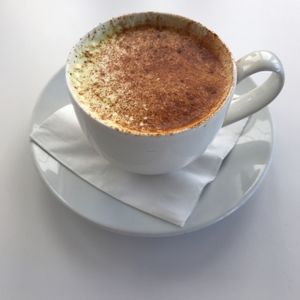 Turmeric Ginger Latte with Cashew Milk - Too Delicious! at Little Pine in Los Angeles