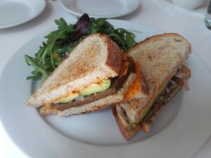 breakfast sandwich at Little Pine in Los Angeles