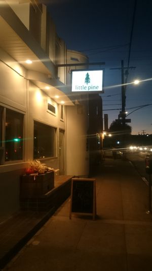 Outside at Little Pine in Los Angeles