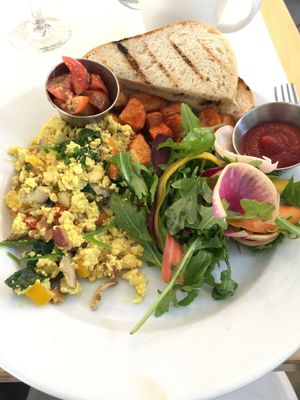 Amazing tofu scramble! at Little Pine in Los Angeles