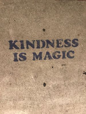 Sidewalk out front at Little Pine in Los Angeles