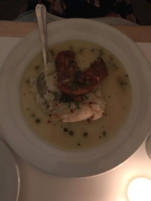 Panko crusted picatta  at Little Pine in Los Angeles