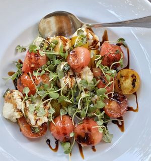 Caprese salad at Little Pine in Los Angeles