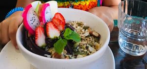 Acai bowl with dragon fruit at Miss Bliss Wholefoods Kitchen in West End