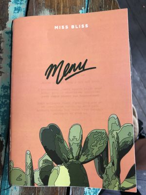 Menu page #1 at Miss Bliss Wholefoods Kitchen in West End