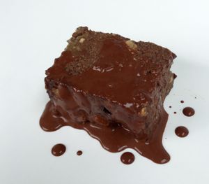 Vegan Brownie with no flour or Sugar  at Alice's Restaurant  in Chiang Mai