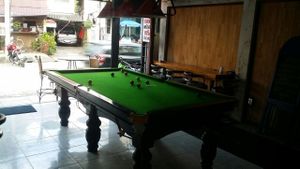 pool table area at Alice's Restaurant  in Chiang Mai