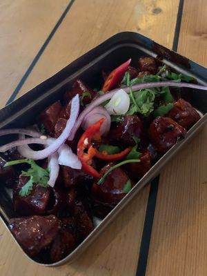 Treacle tamarind fries  at Mowgli - Bold St in Liverpool